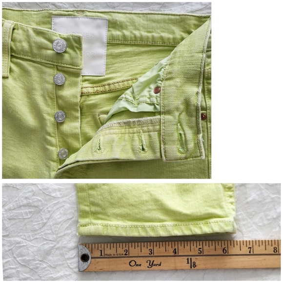 MOTHER The Tomcat Crop Straight High-Rise Jeans In Cirtron, Size 25 - Picture 10 of 16